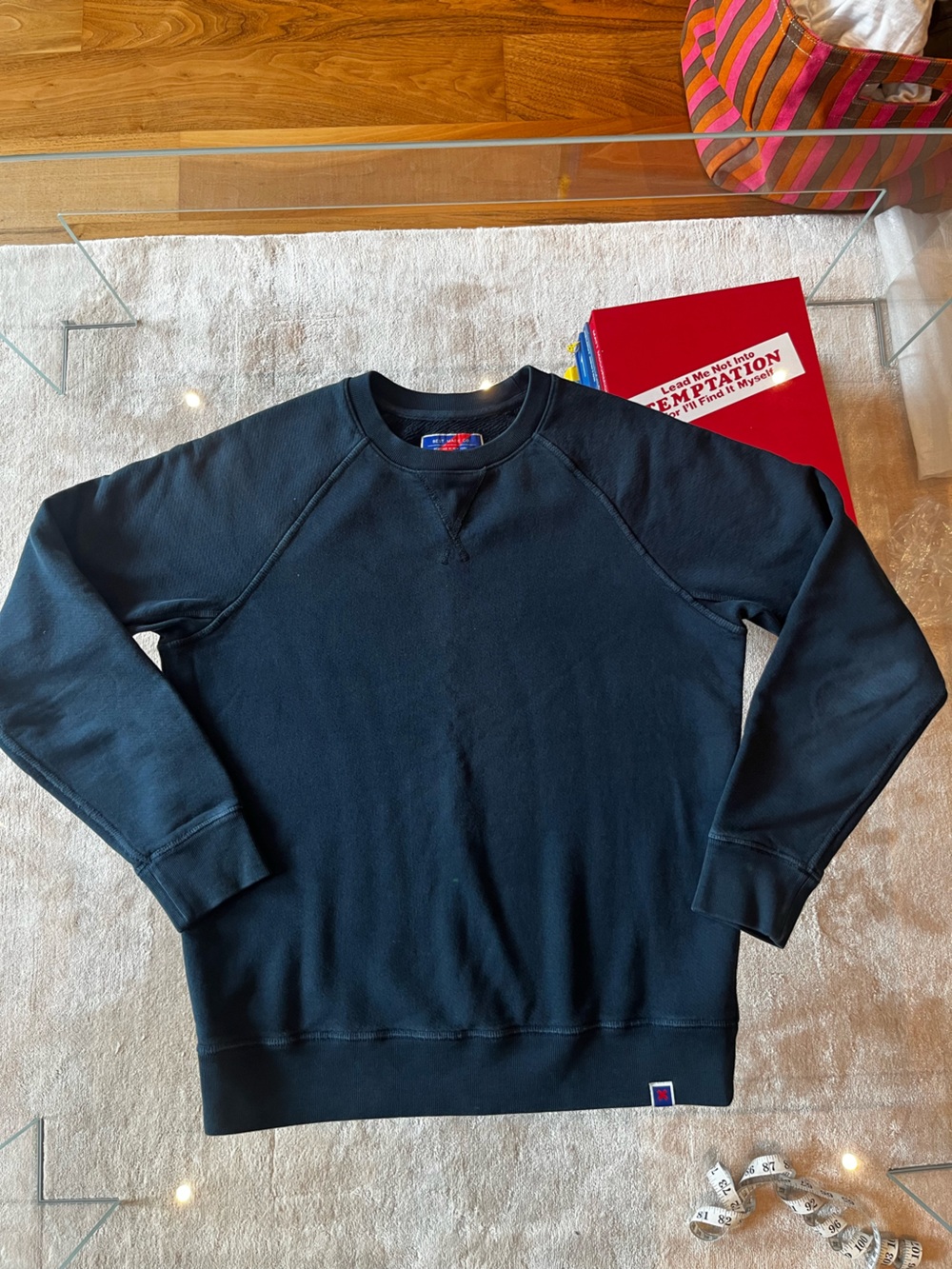 BEST MADE Navy Sweatshirt Size Small 100% Cotton